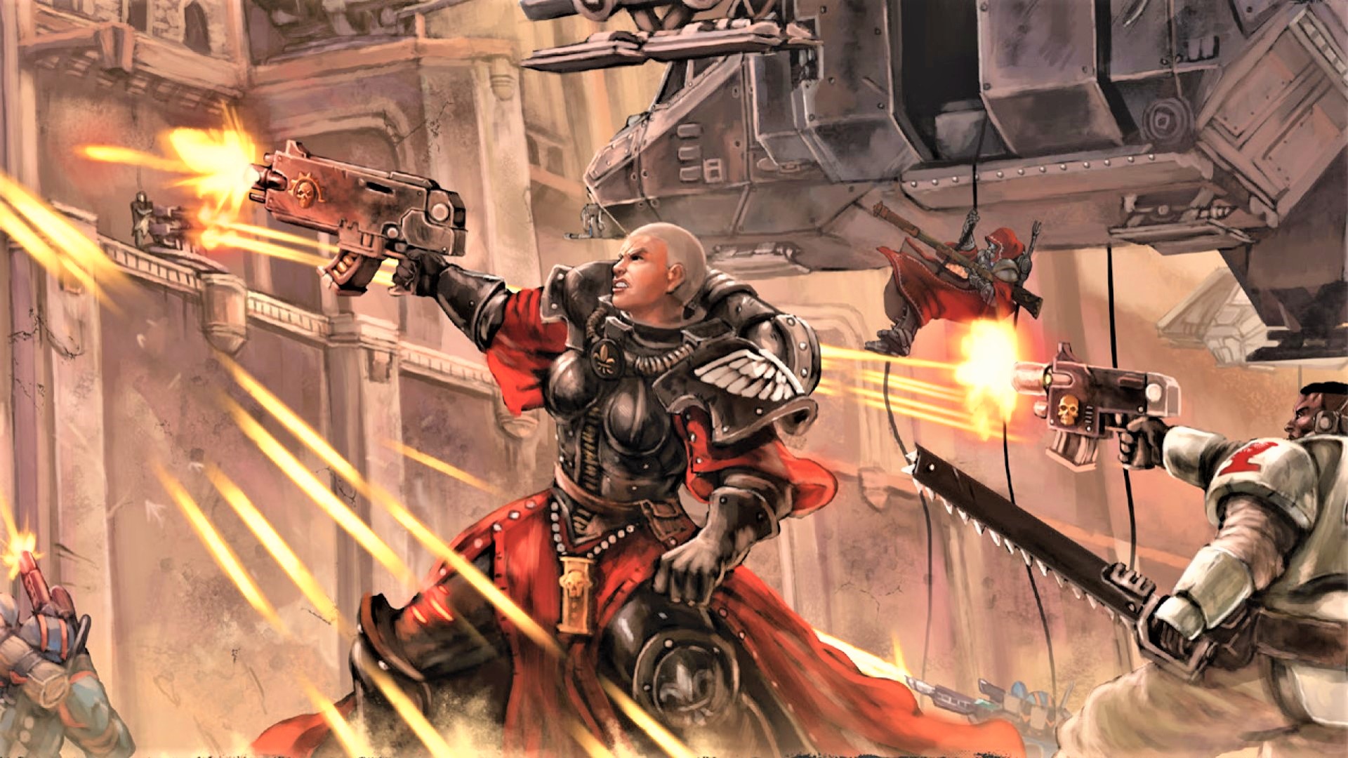 Cover art for the On the Wings of Valkyries rulebook for Warhammer 40K: Wrath and Glory